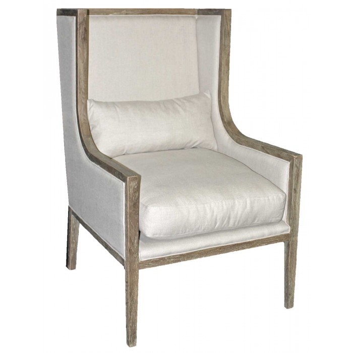 Carolyn Linen Wing Chair