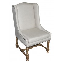 Linen Wing  Side Chair