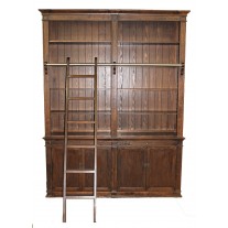 Brown Medium Bookcase with Ladder