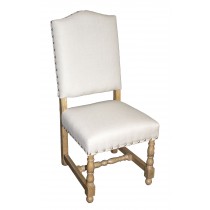 White Fabric Side Chair