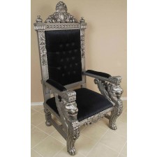 Silver/Black Sphynx Chair