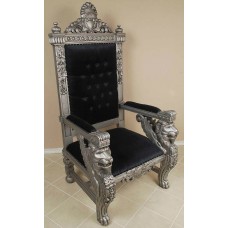 Silver/Black Sphynx Chair