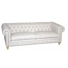 tufted linen sofa