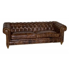 Tufted Leather Sofa- Chesterfield