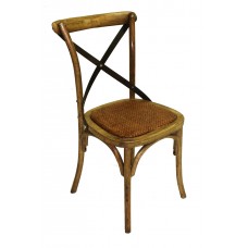 Natural X-back side chair