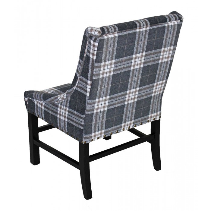 IC340 Charcoal Check Chair