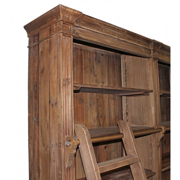 Large Bookcase with Ladder jj-108