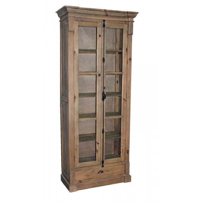 TH-814 pine narrow bookcase