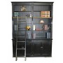 Black Medium Bookcase with Ladder