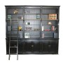 Black Large Bookcase with Ladder