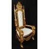 Gold/White King Lion Throne Chair
