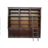 Brown Large Bookcase with Ladder SD-108-1