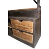 Bookcase with Ladder Natural Reclaimed Pine with Iron TH-136